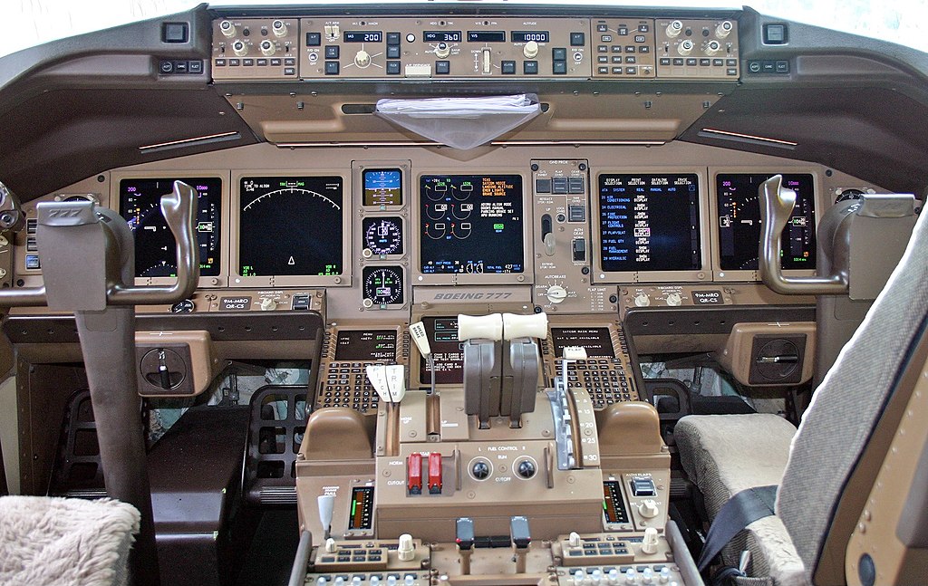 Malaysia Airlines Boeing 777 9M-MRO Flight Deck